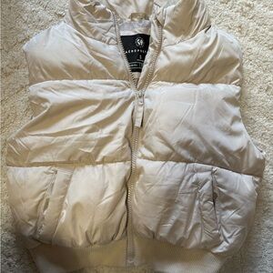 Aeropostale Women's Beige Puffer Vest